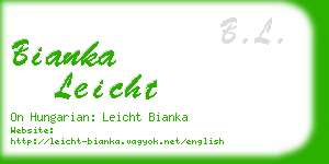 bianka leicht business card